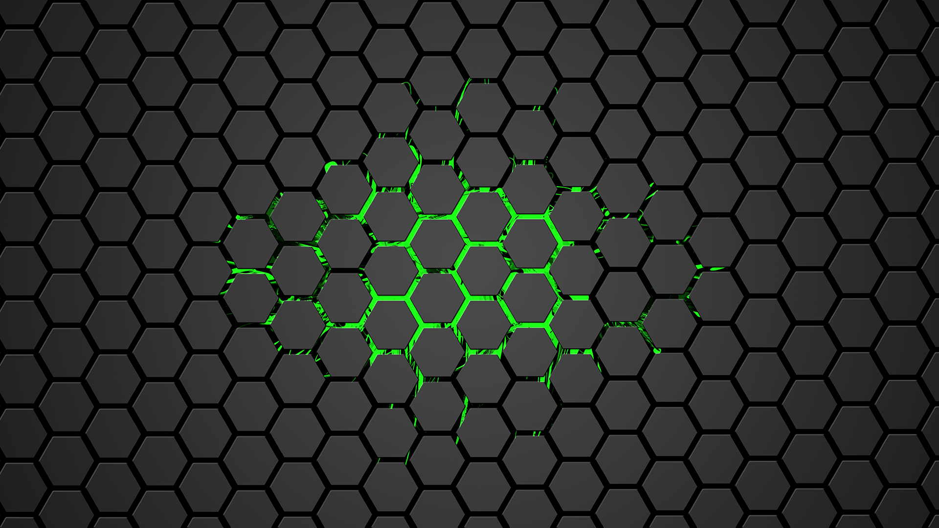 Hex Green Hexagon Graphic