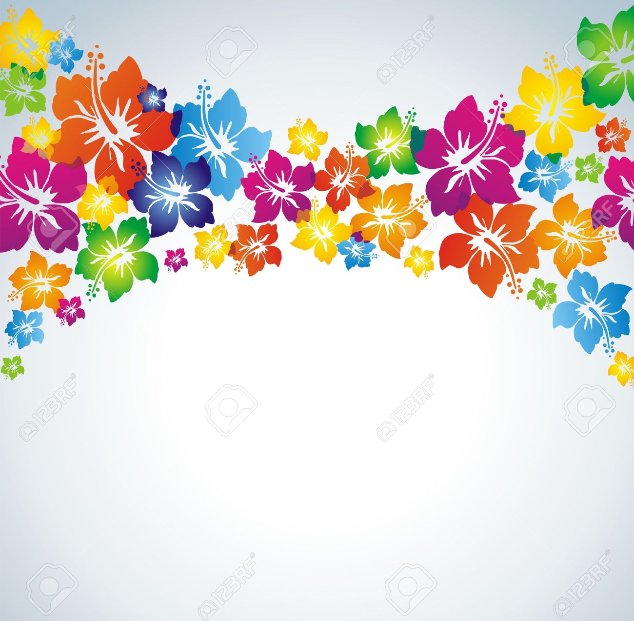 Hibiscus Colorful Clipart