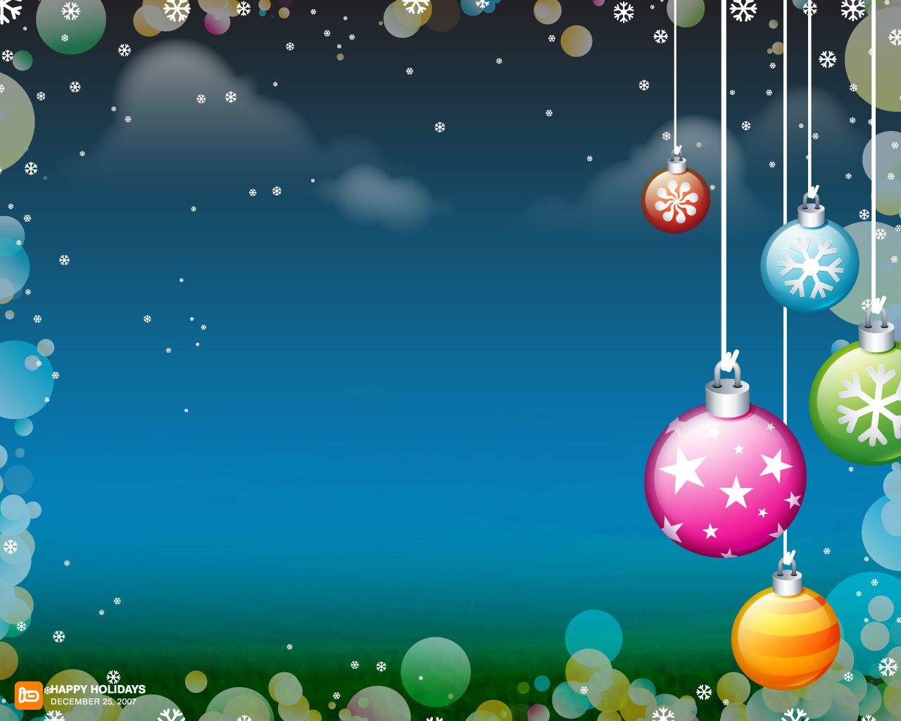 Holiday Ornaments Frame Wallpaper