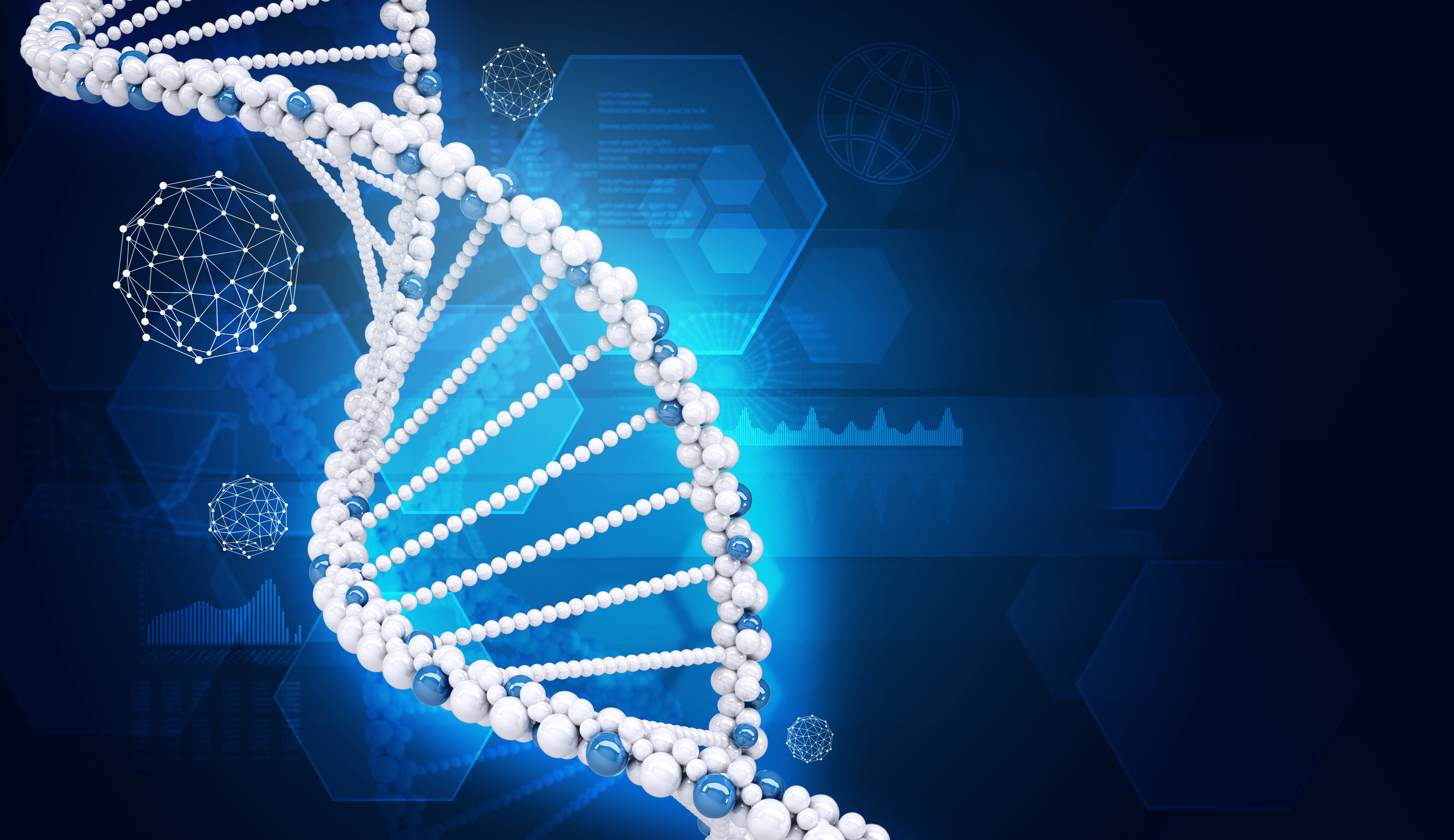 Human DNA Of Hexagons