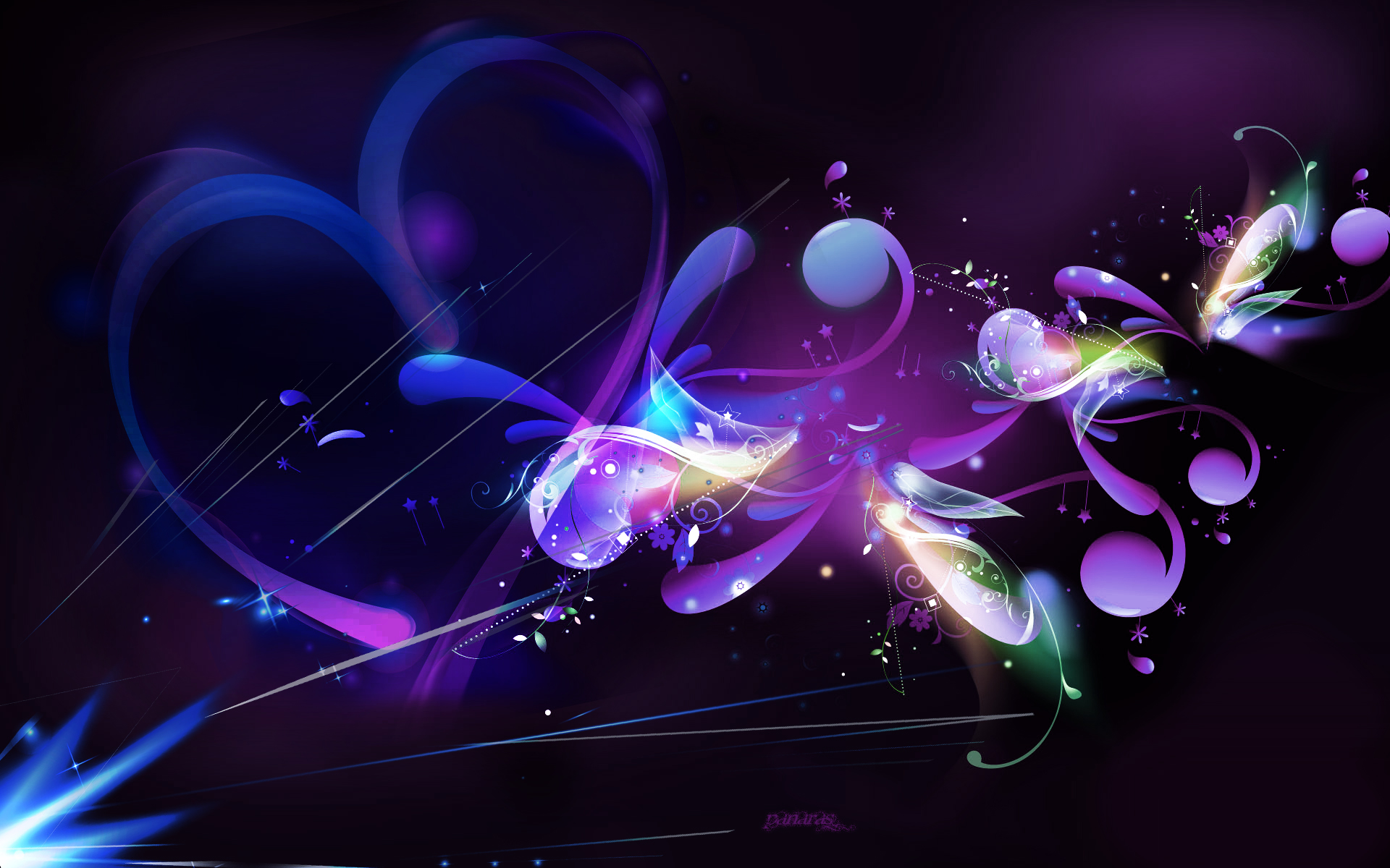 I Love Purple Abstract Template