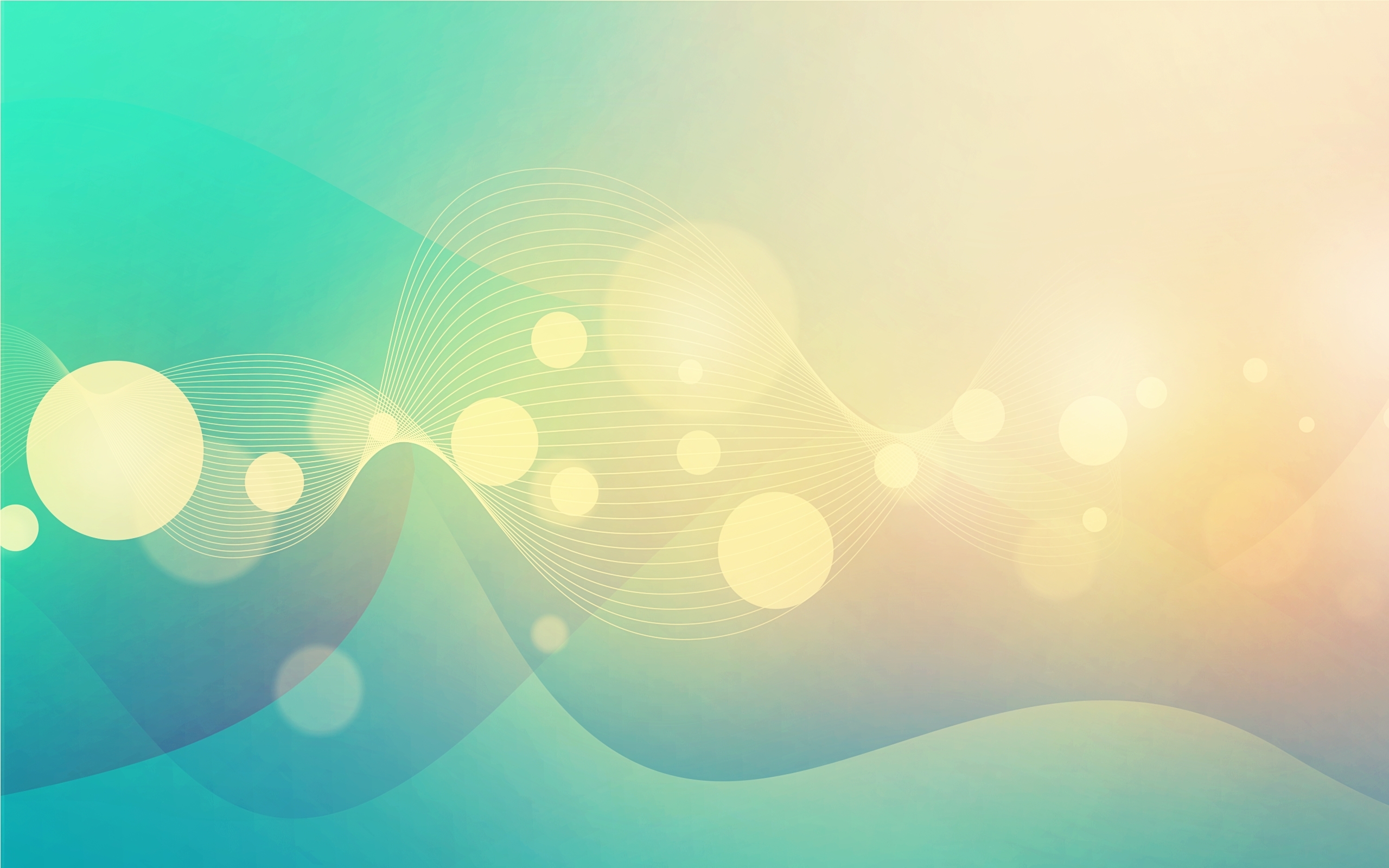 Light Circles Wave PowerPoint  PPT Wallpaper