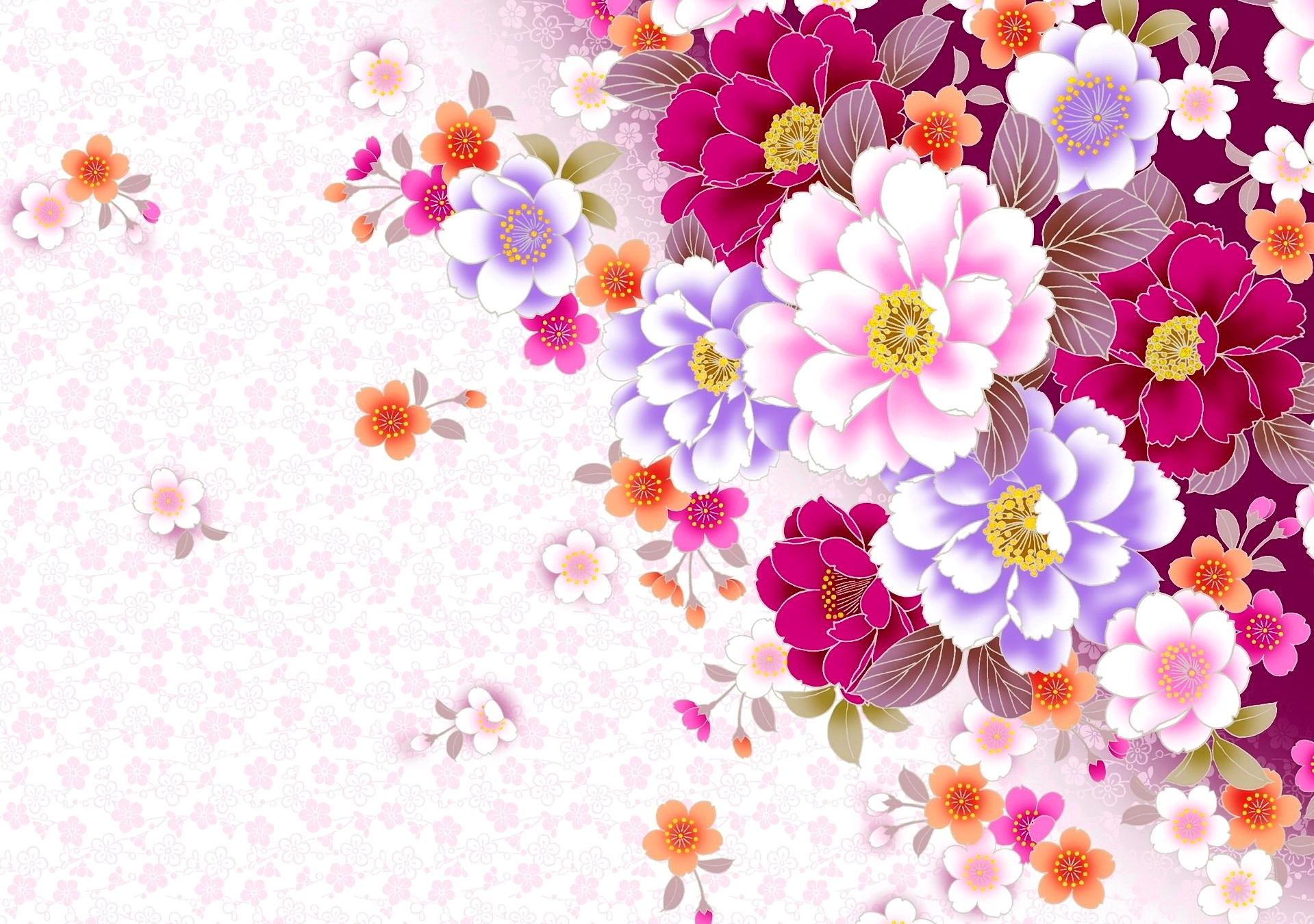 Lorful Template  Professional Flower Pattern PowerPoint   Quality