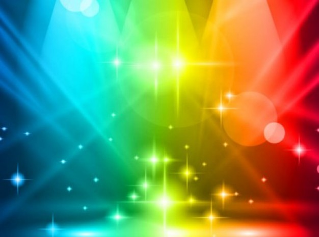 Multilored Lights Party Vector  Free Photo