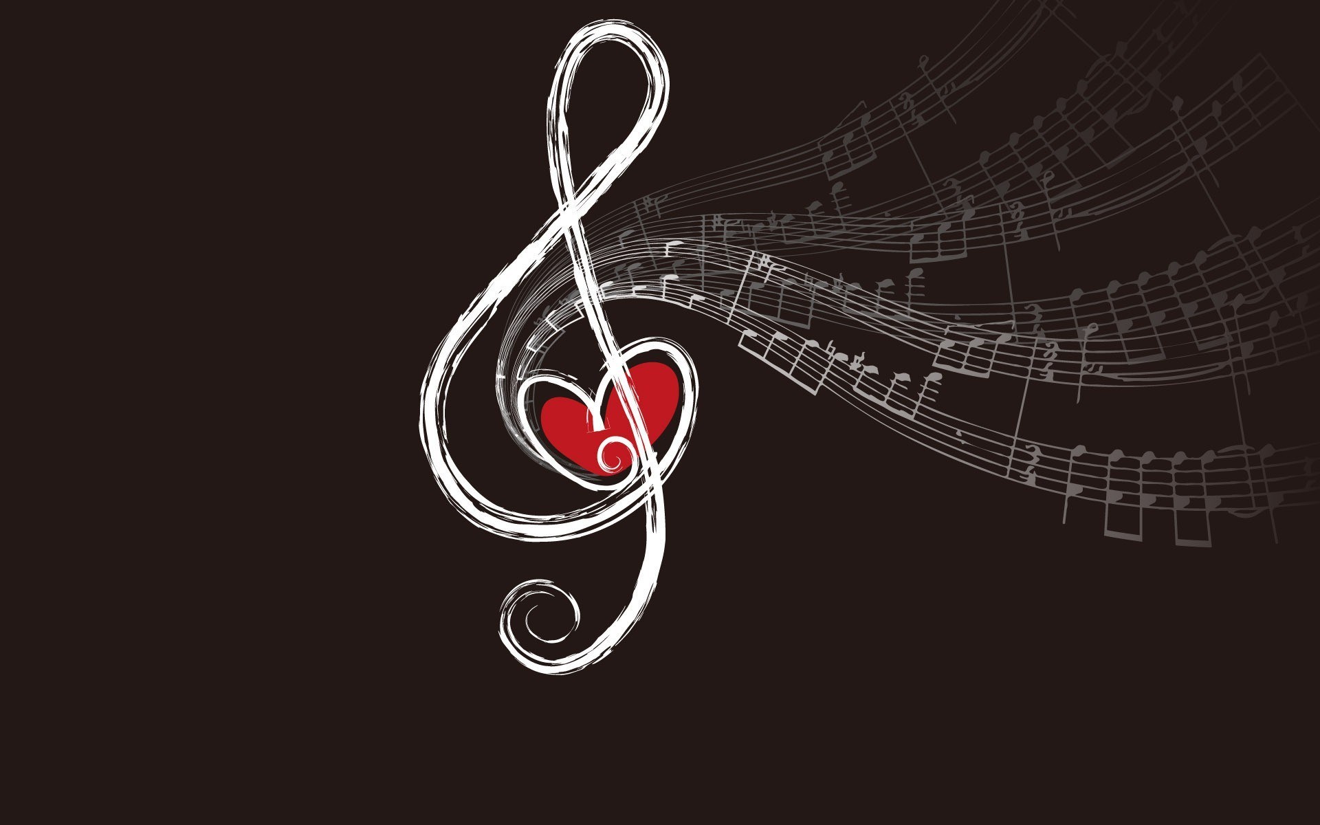 Music Notes Heart Art Hd PPT Backgrounds