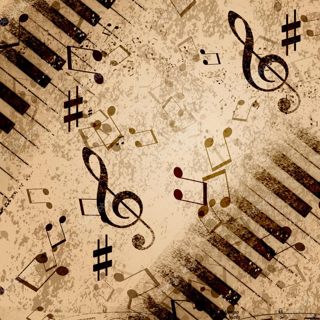 Natural Music Notes Wallpaper