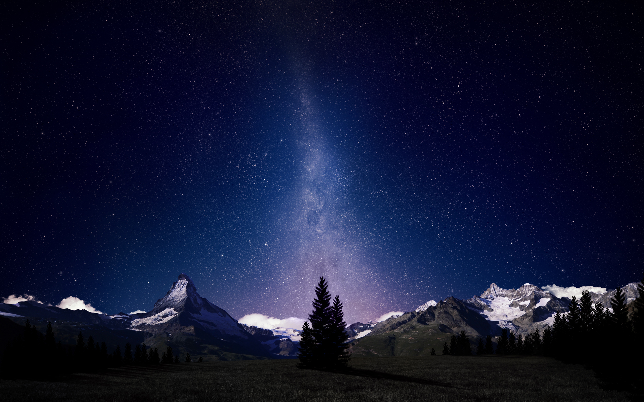 Night Sky Swiss Alps Night Skys Hds Quality