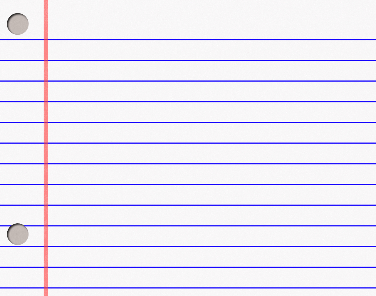 Notebook Paper Template