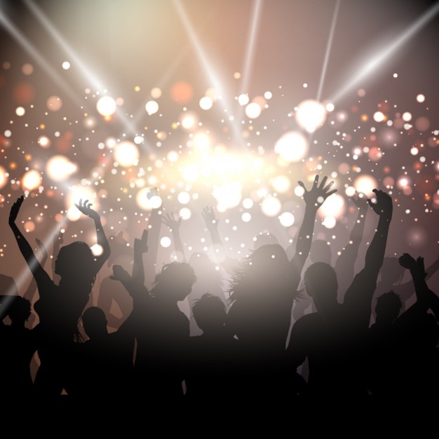 Party With Golden Lights Vector  Free Picture