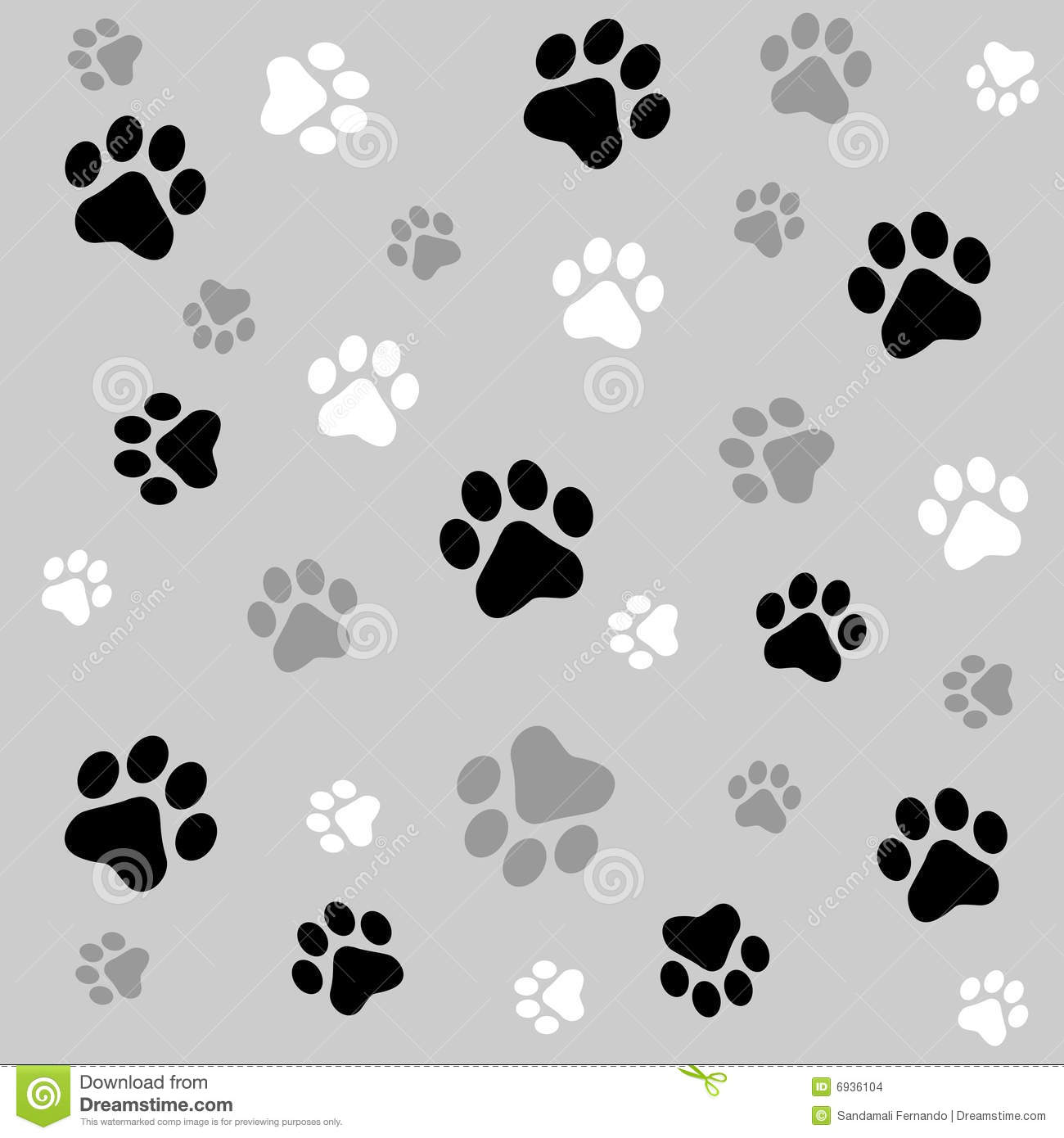 Paw Prints Stock Template