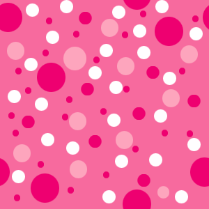 Pink and White Polka Dot Art