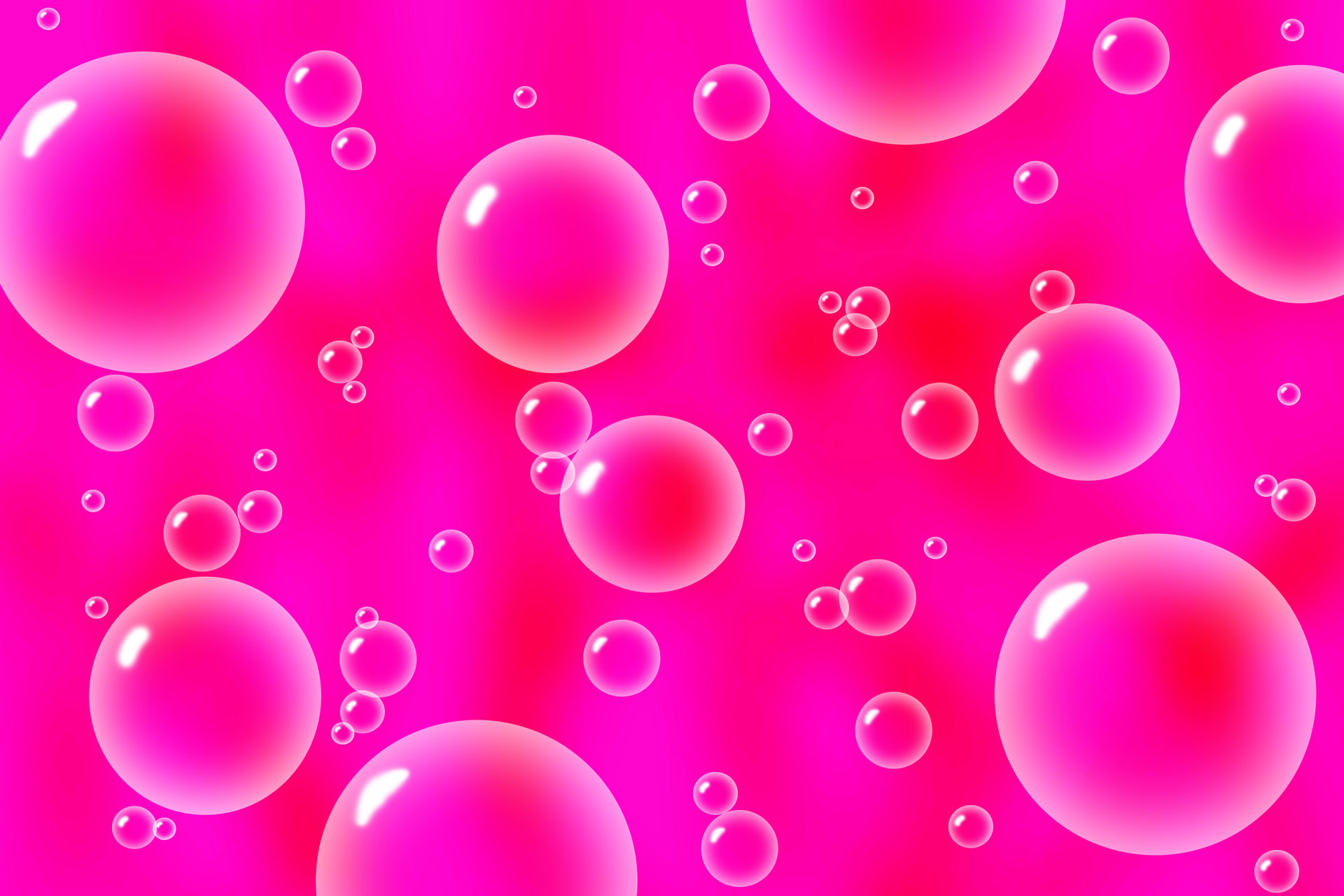 Pink Bubbles On Pink Wallpaper