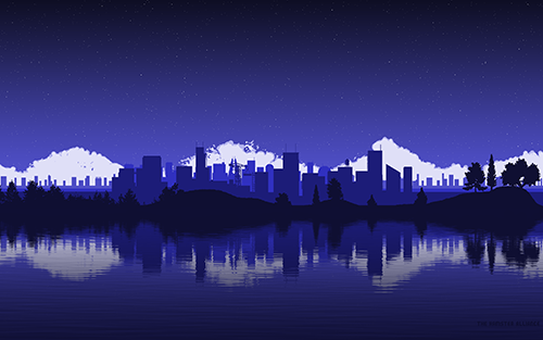 Pixel Art  A Cityscape! Clip Art