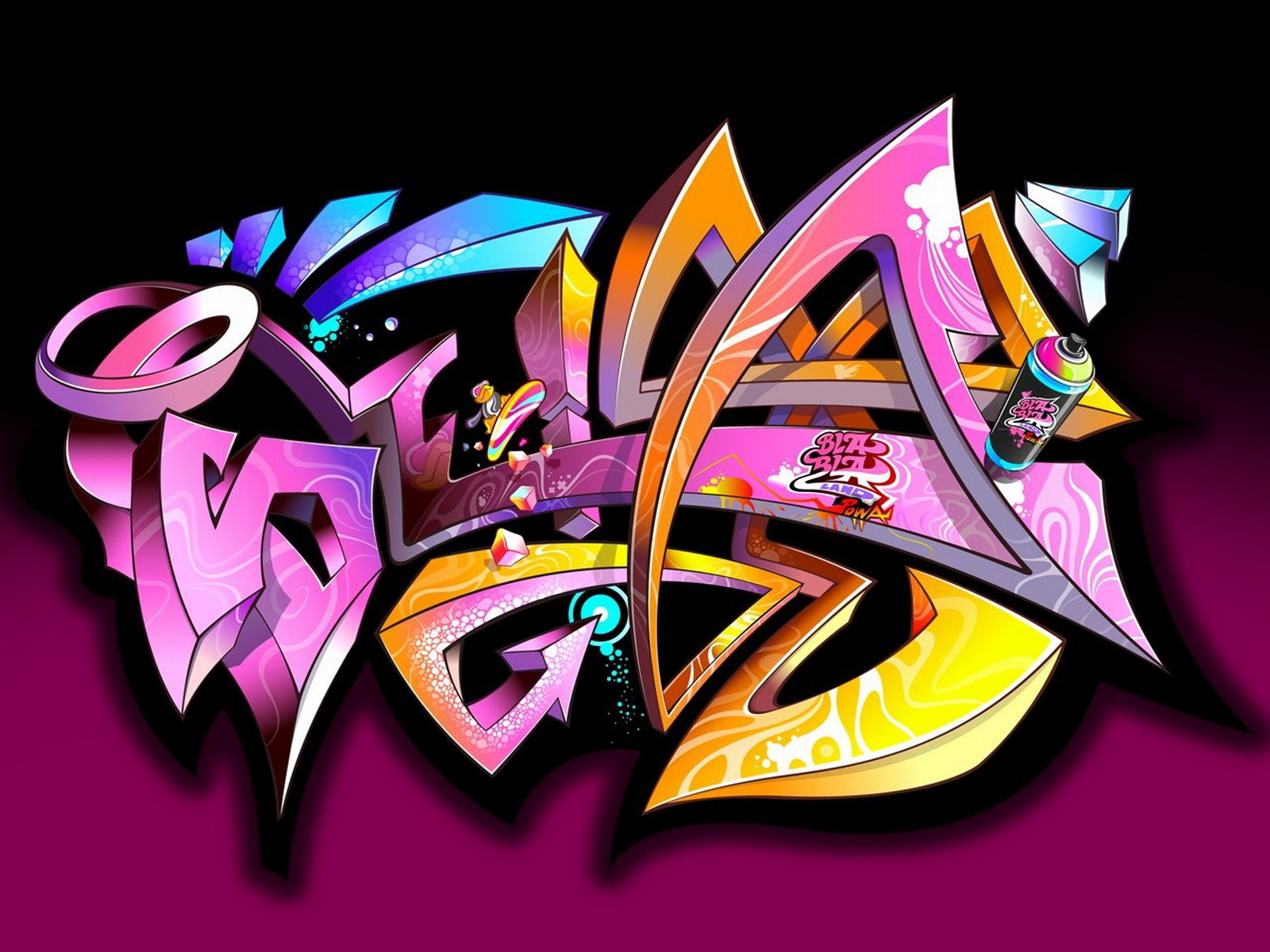 Purple Graffiti Image Download