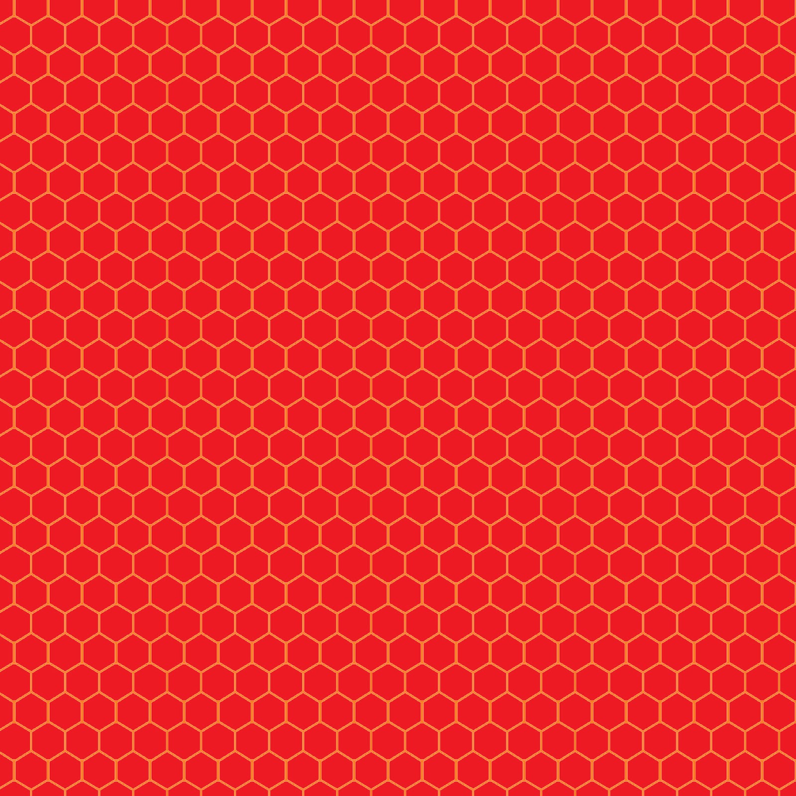 Red Hexagon Honeycomb Pattern