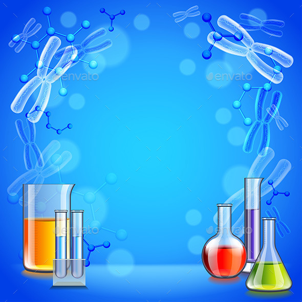 Science With Test Tubes and Flasks  HealthMedicine   Graphic