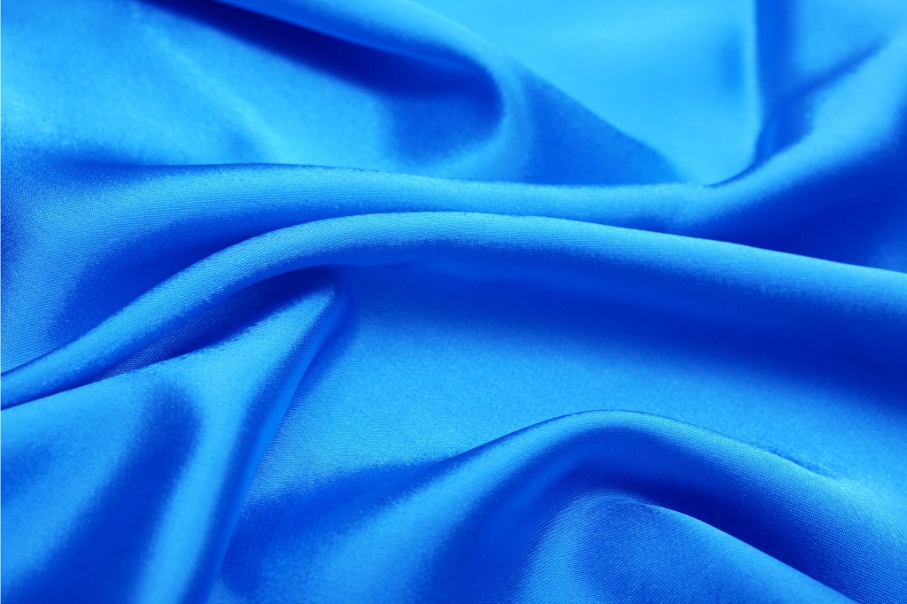 Silk Silk Satin Blue Shiny Wrinkles Texture Fabric   Template