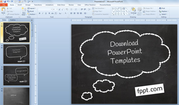 Simple PowerPoint Blackboard Presentation