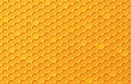 Simple Yellow Honeycomb Texture Template