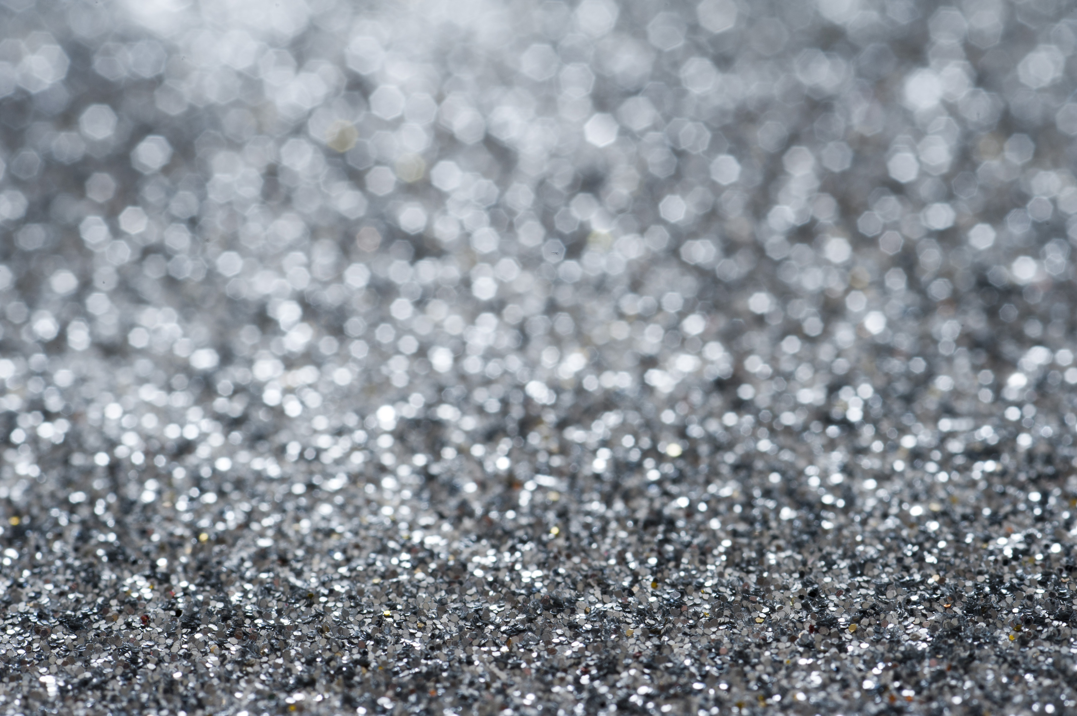 Sparkling Silver Glitter Celebratory