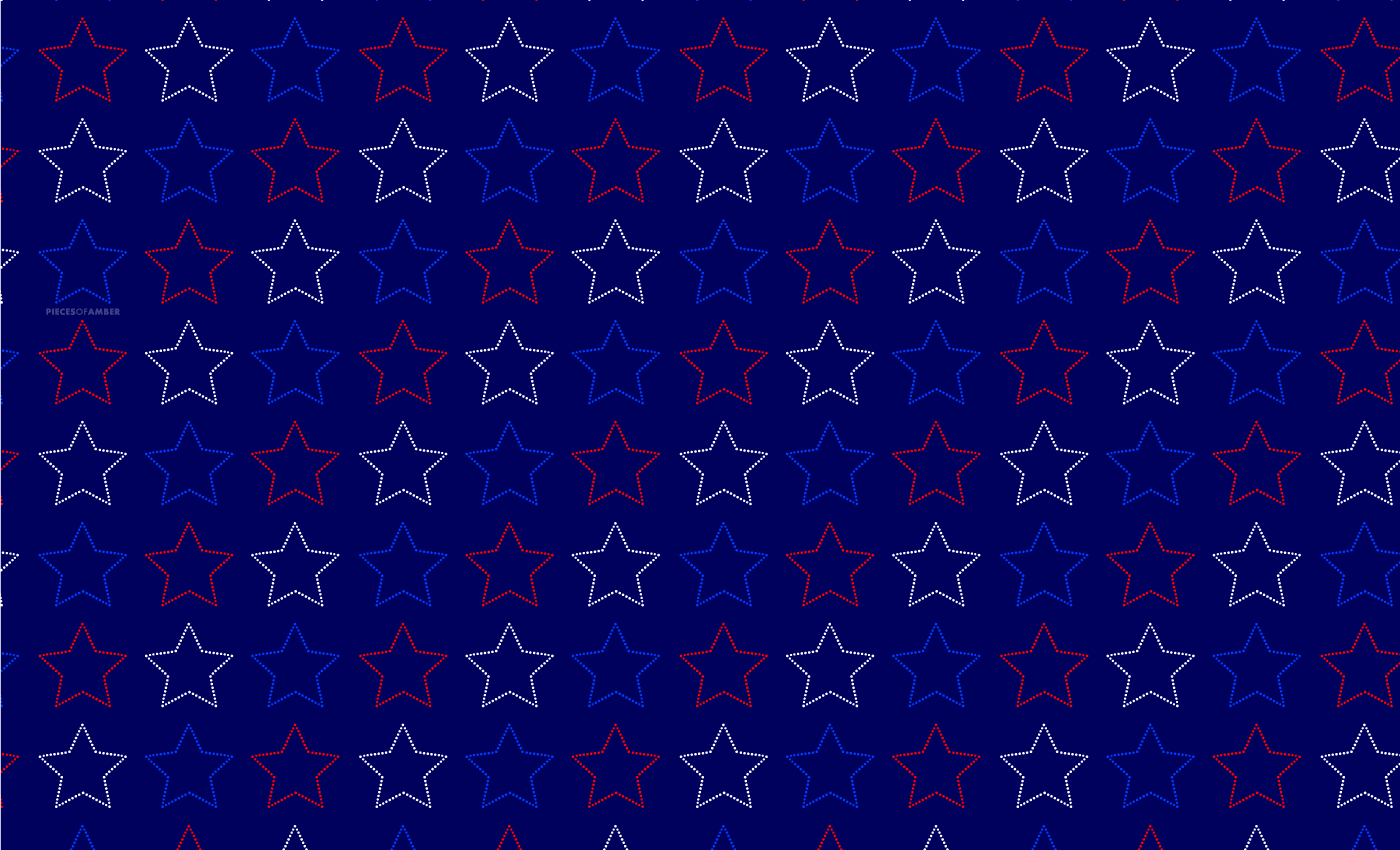 Star Red White and Blue Template