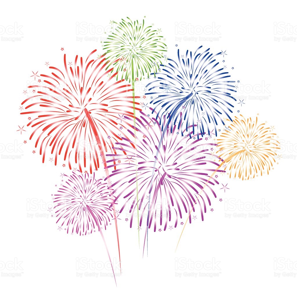 Stock Vector Fireworks Vector On White Quality