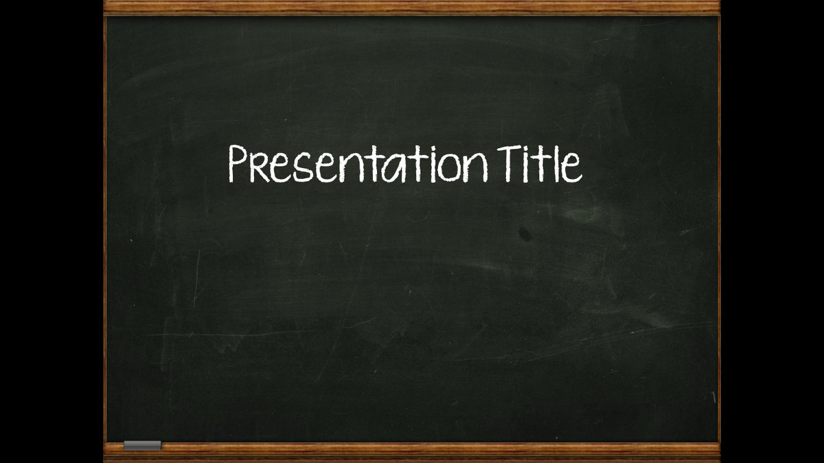 Superb PowerPoint Free Template BlackBoard Picture