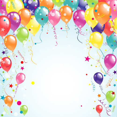 The Balloon Ribbon Happy Birthday 03  Will As   Clipart PPT Backgrounds