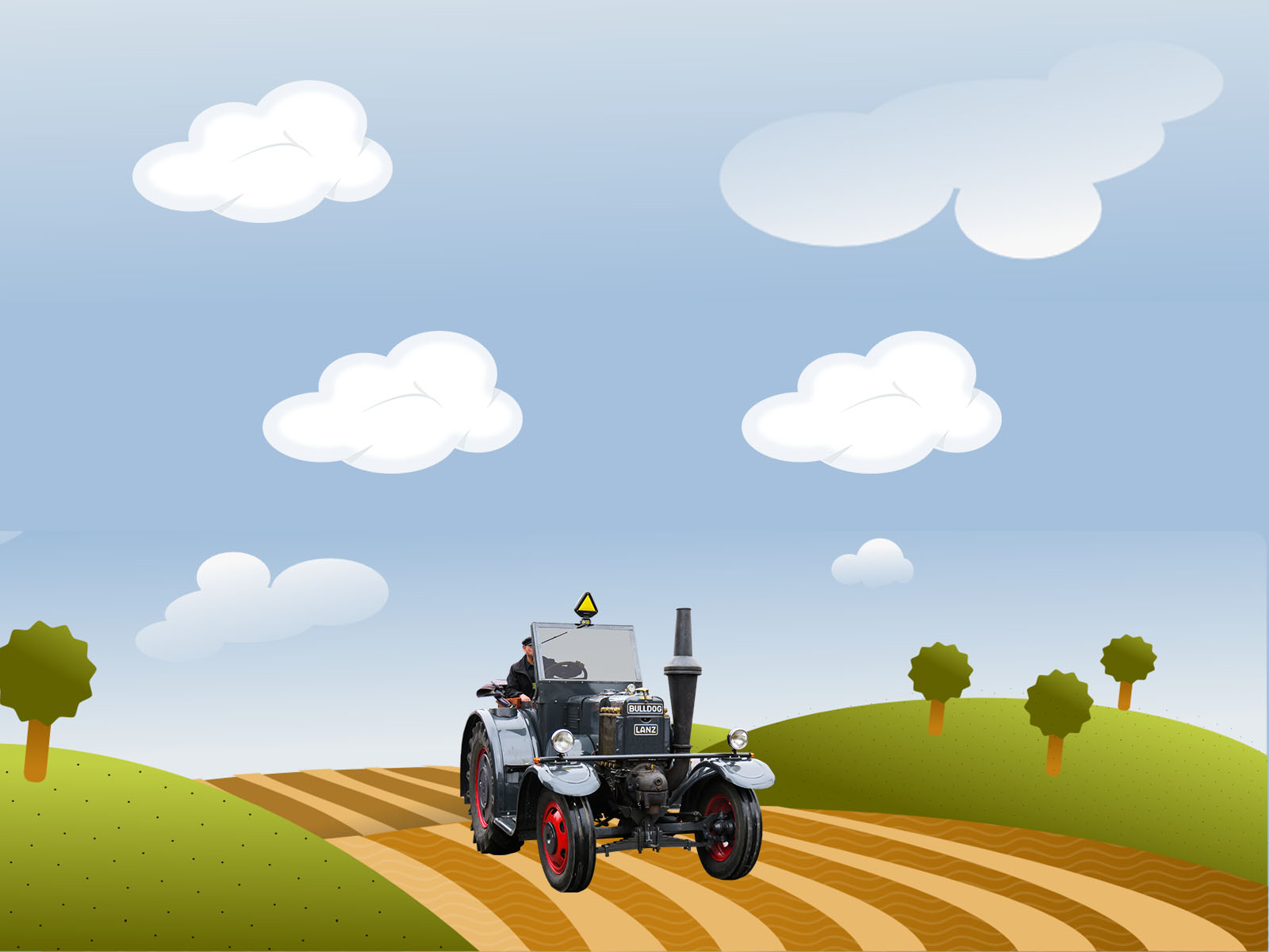 Tractor Farm PPT Backgrounds