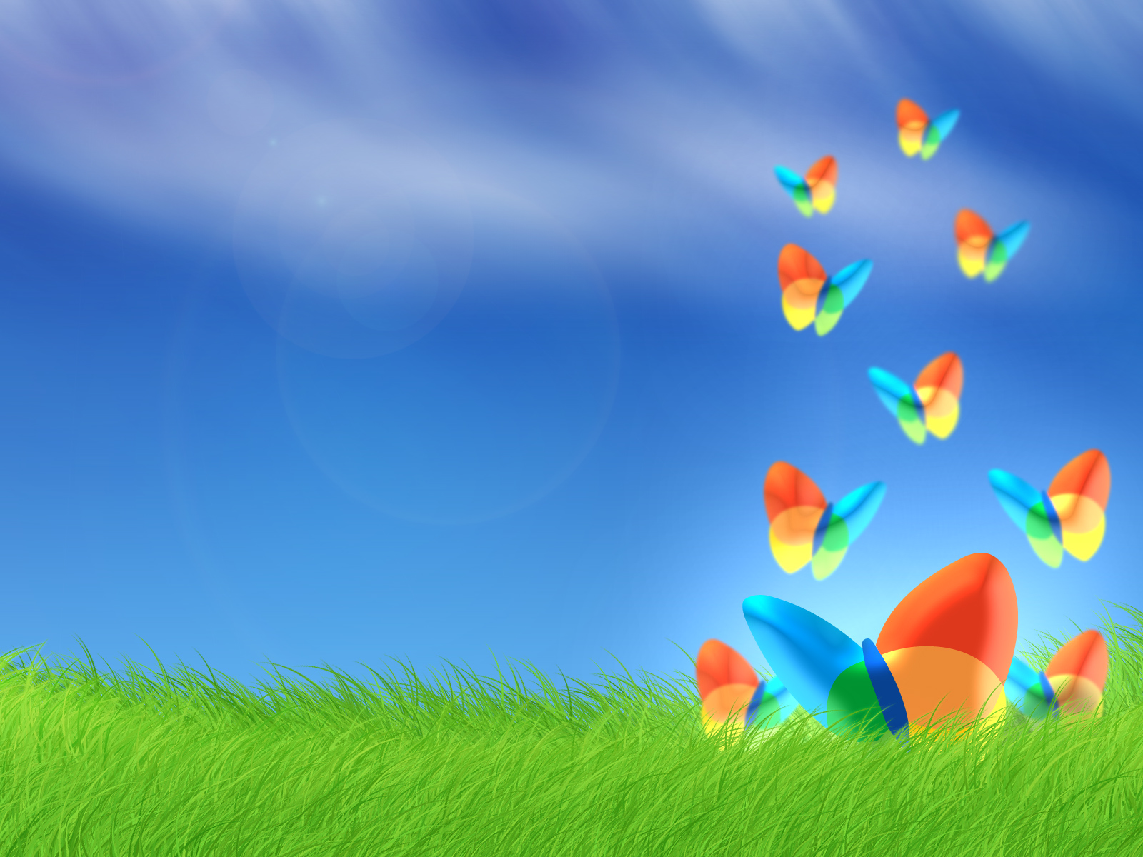 Vista Msn Butterfly Grass  Template