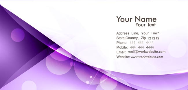 Wallpapers Business Card Purple Clip Art