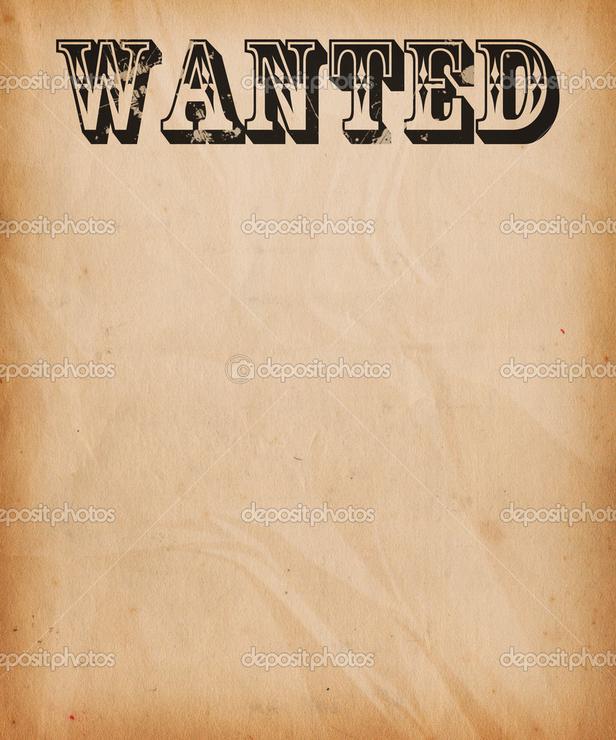 Wanted Text Poster Design